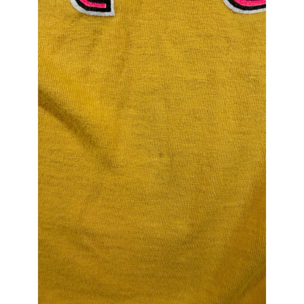 Vtg 1992 Thunder Island Beach Rules Graphic T-Shirt Yellow L Surf Skater - Picture 3 of 9